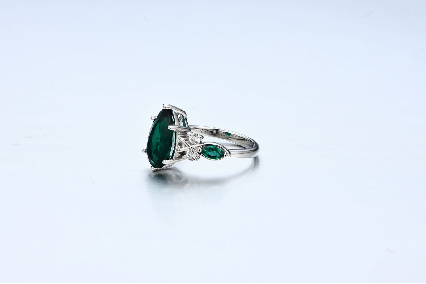 Elaria — Zambian Emerald Stackable Ring Set (2-Piece)