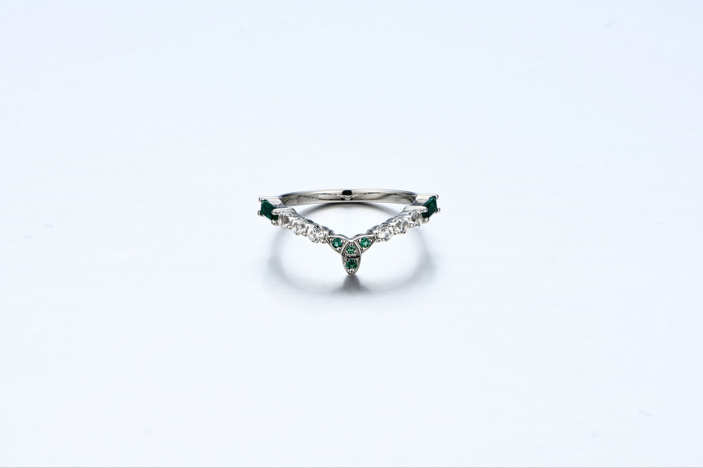 Elaria — Zambian Emerald Stackable Ring Set (2-Piece)
