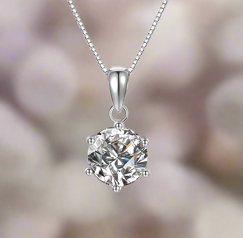 Solara: 2 Carat D Color Moissanite Pendant