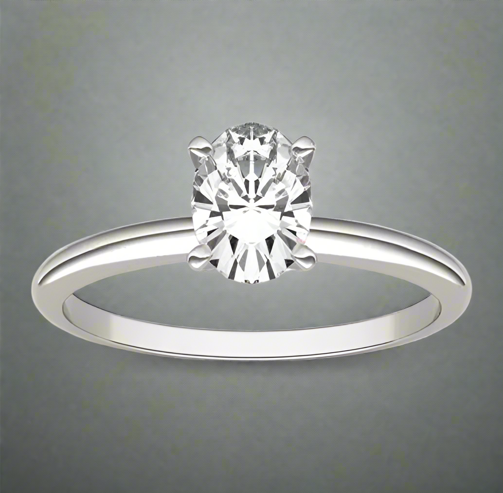 Seraphina: 1 Carat D Color VVS1 Moissanite Ring with Oval Design