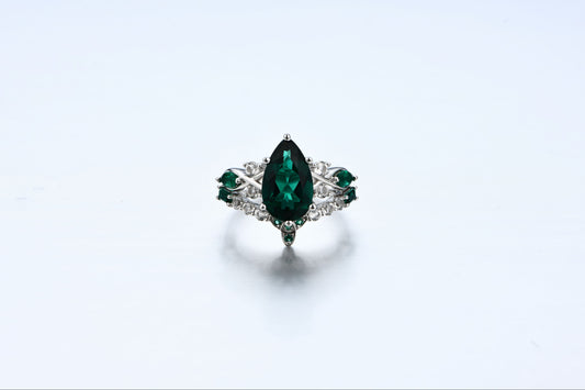 Elaria — Zambian Emerald Stackable Ring Set (2-Piece)