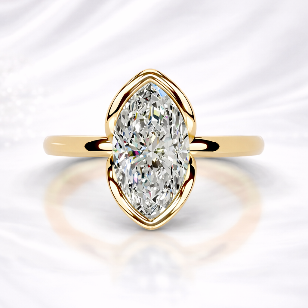 Aurielle Demi-Bezel 2 Carat Diamond