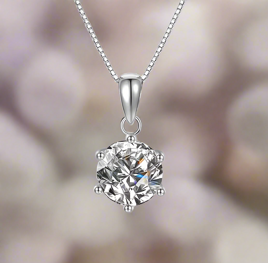 Solara: 2 Carat D Color Moissanite Pendant