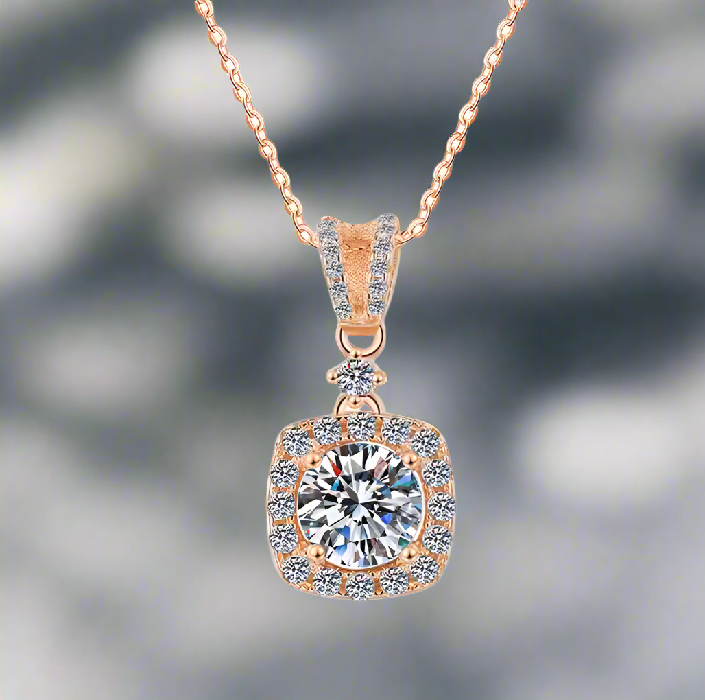 Aurelia: 1 Carat VVS1 D Color Moissanite Pendant