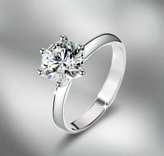 Éminence: 3 Carat D Color VVS1 Moissanite Solitaire Ring
