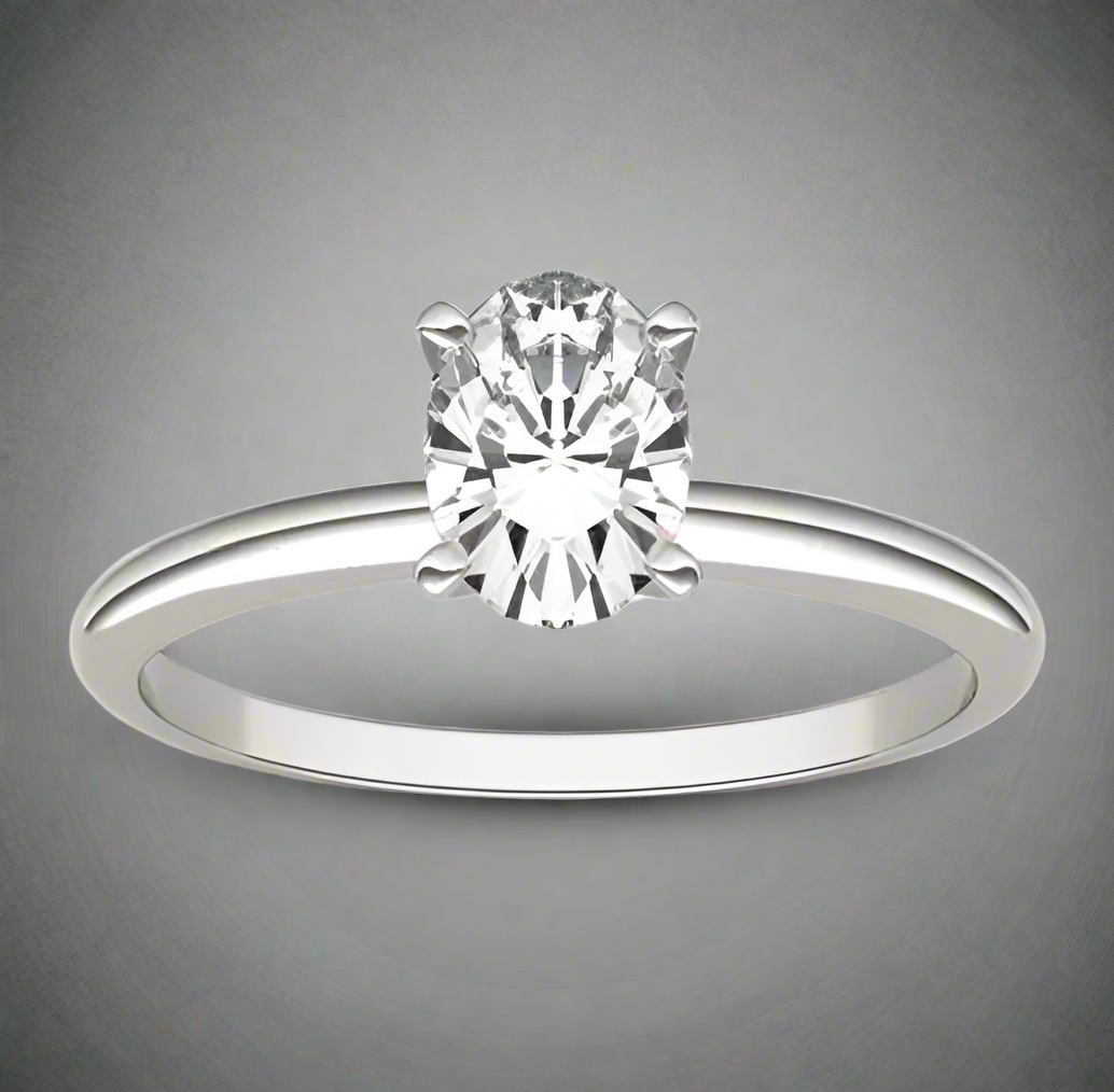 Seraphina: 3 Carat D Color VVS1 Moissanite Ring with Oval Design