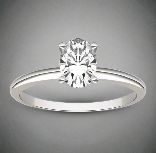Seraphina: 2 Carat D Color VVS1 Moissanite Ring with Oval Design